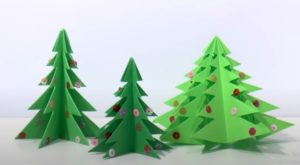 Kerstbomen van papier