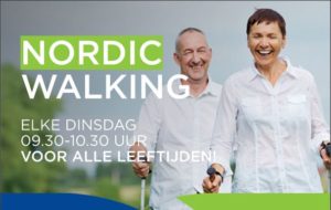 Nordic Walking, twee deelnemers in actie